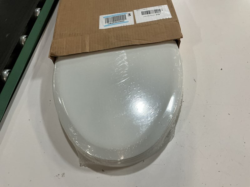 Condition photo showing New/Like New for mayfair nextstep2 toilet seat with toddler potty training seat built-in, slow close, easy clean, magnetic removable kids seat, made in usa, elongated, white