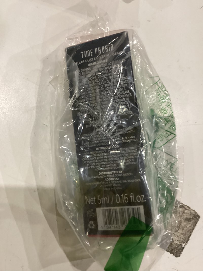 Condition photo showing As Is for Stellar Dust Lip Stain 002 Gemini, Transfer-Proof Smudgeproof Lip Gloss, Light Coral Pink Tinted Glossy Finish, High-Pigment Vibrant, Hydrating Lightweight Long-Lasting Lip Makeup for Women