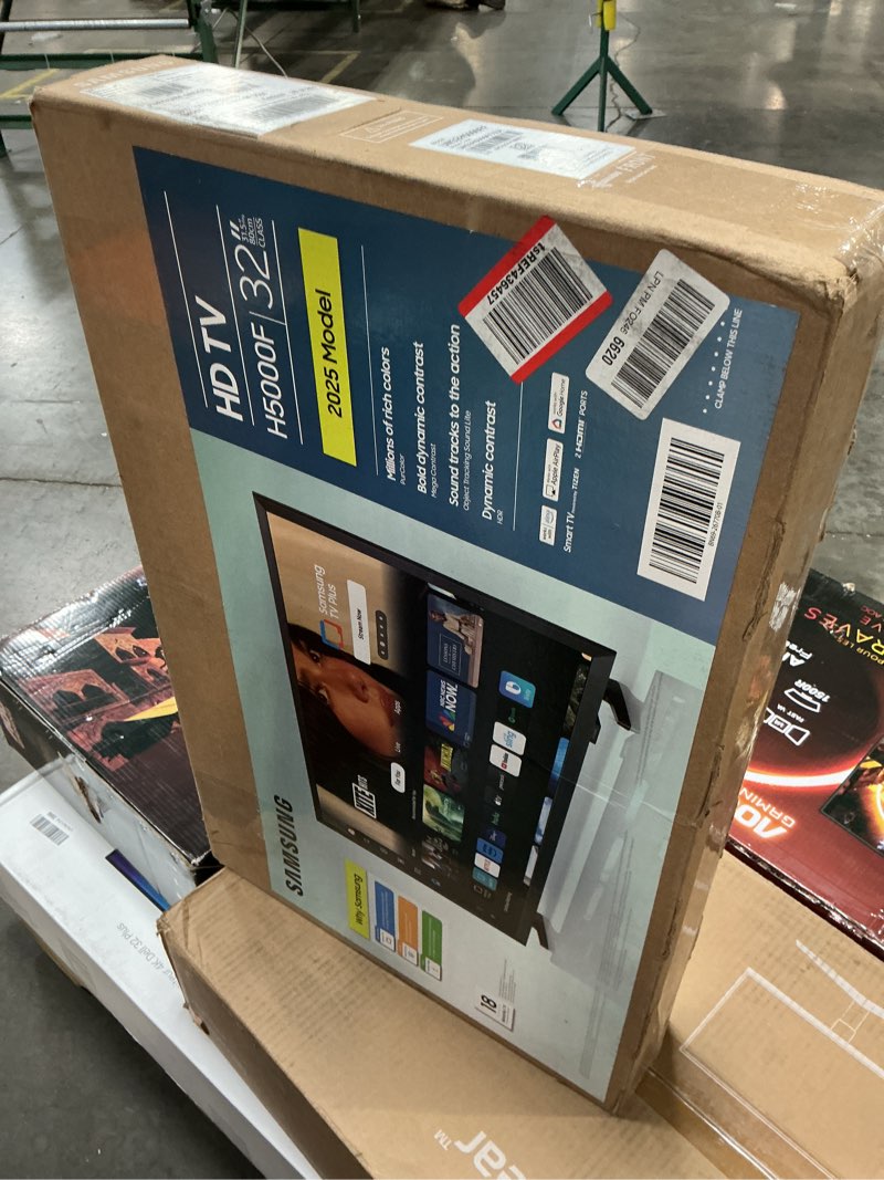 Condition photo showing As Is for Samsung 32" HD H5000F 720p Smart LED TV: Wi-Fi, HDR10+, 60 Hz Refresh Rate