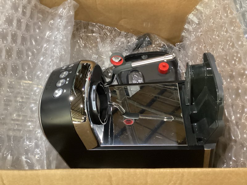 Condition photo showing As Is for breville bambino plus espresso machine bes500btr, black truffle, incomplete, not tested