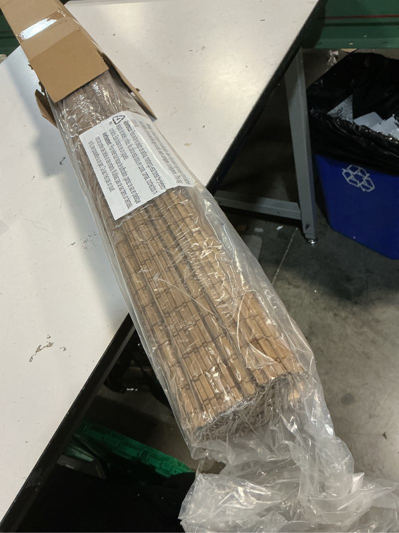Condition photo showing Good Condition for natural no drill cordless jute roman shade ( size unknown )
