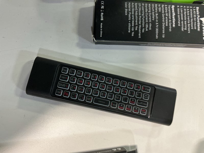 Condition photo showing As Is for iPazzPort Universal TV Remote Air Mouse Bluetooth & 2.4G Wireless Keyboard with Voice IR Learning - QWERTY Remote for Smart TV, Android Box, PC, HTPC, Nvidia Shield, Projector