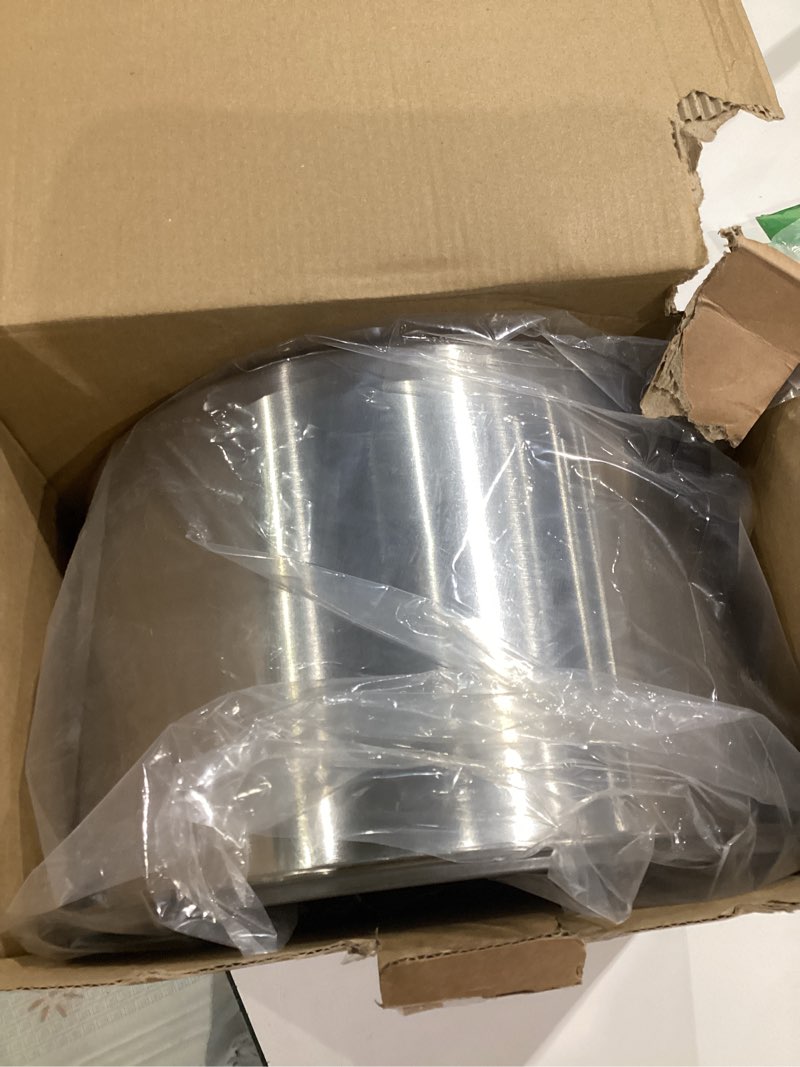 Condition photo showing Good Condition for heouvo 2.6 gallon large dog water bowl no spill,?anti digging lid & rubber bottom? spill proof dog bowl, anti splash mess dripless slow drinking stainless steel water for sloppy messy drinkers car gray 10l