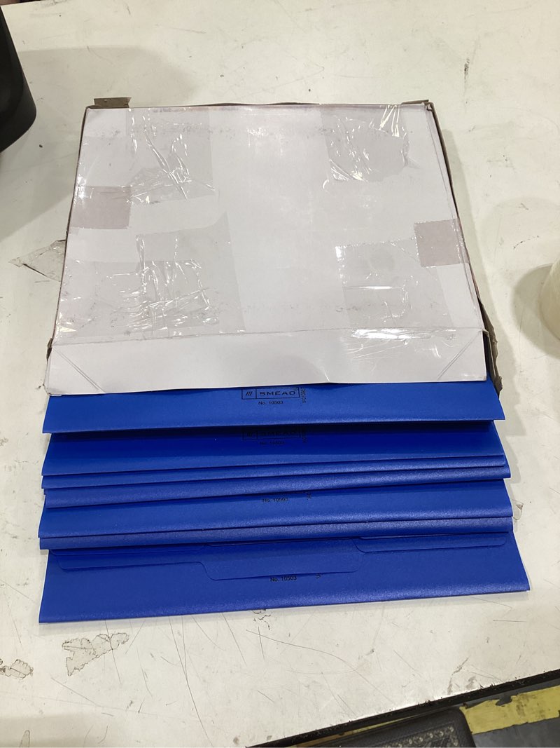 Condition photo showing Good Condition for smead poly file folder, 1/3-cut tab, letter size, blue, 24 per box (10503) blue 24 per pack