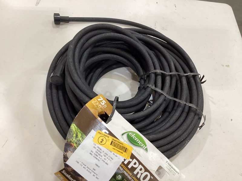 Condition photo showing As Is for element soaker 3/8" x 75' garden hose
