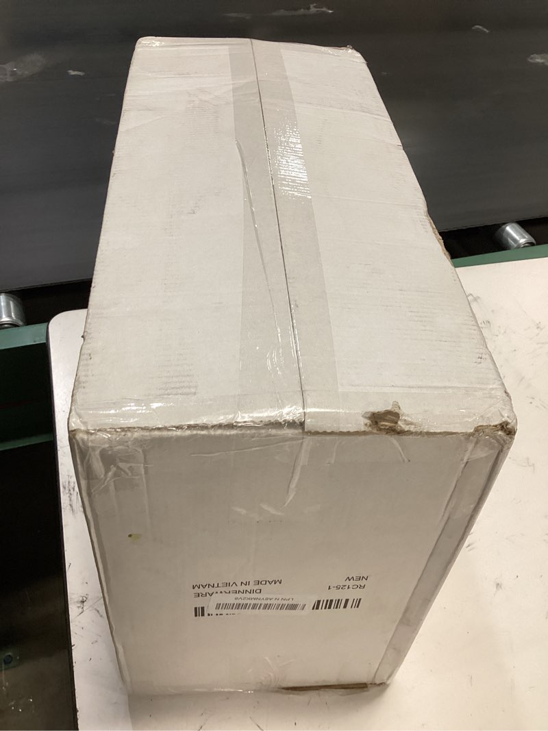 Condition photo showing New/Like New for Supernal 350pcs Black Plastic Dinnerware Set - Black and Gold Plastic Plates, Gold Silverware Set, Wedding Party Plate, Cups Prefect for Halloween, Thanksgiving, Christmas Party and New Year 350pcs Black and Gold Plastic Dinnerware Set