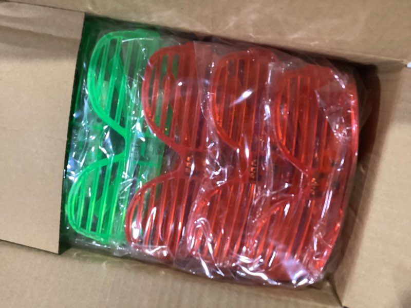 Condition photo showing Good Condition for 40 pack led glasses,light up glasses,glow glasses glow in the dark party supplies suitable for kids/adults, rave neon flashing party for birthday mardi gras new year's eve decoration 40pc-glow glasses
