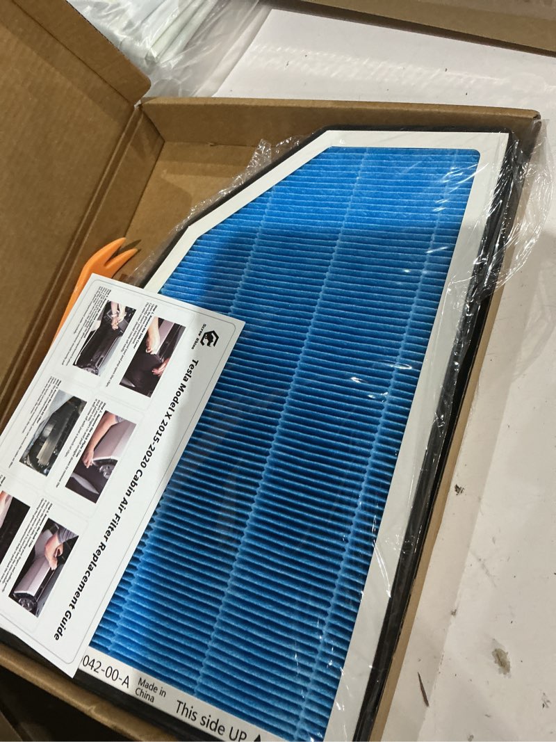 Condition photo showing Good Condition for hepa cabin air filter for tesla model x 2015 2016 2017 2018 2019 2020,activated carbon, 5-layer filter, stronger filtering,low air resistance.