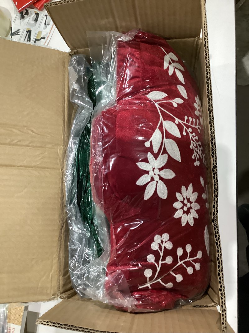 Condition photo showing New/Like New for Lanpn Christmas Tree Pillows Set of 2, Christmas Decoration Winter Soft Cute 3D Shaped Xmas Tree Throw Cushion with Leaves for Sofa Bedroom Xmas Decor (18x20 inch, Red & Green)