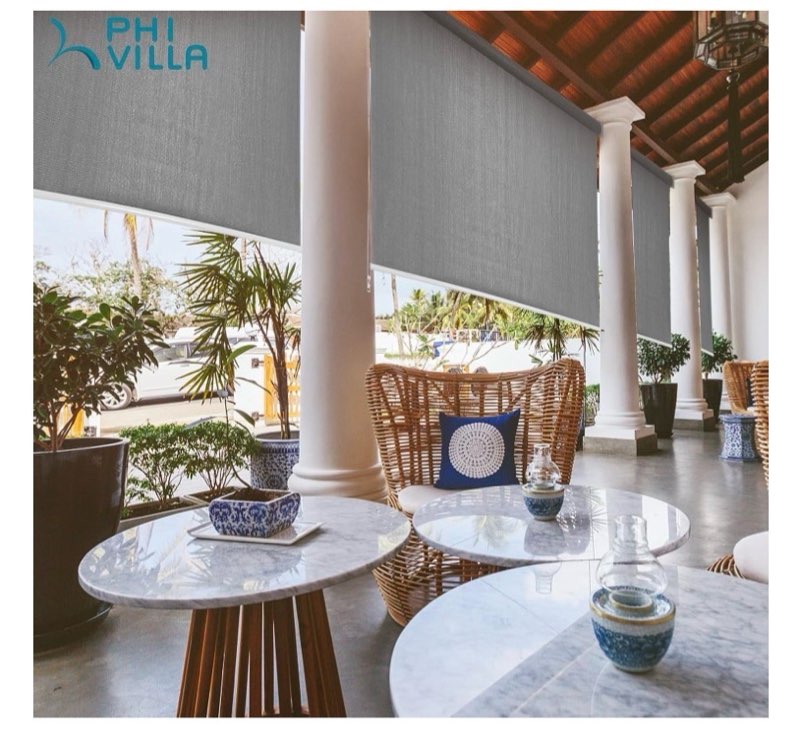 phi villa outdoor roller shade