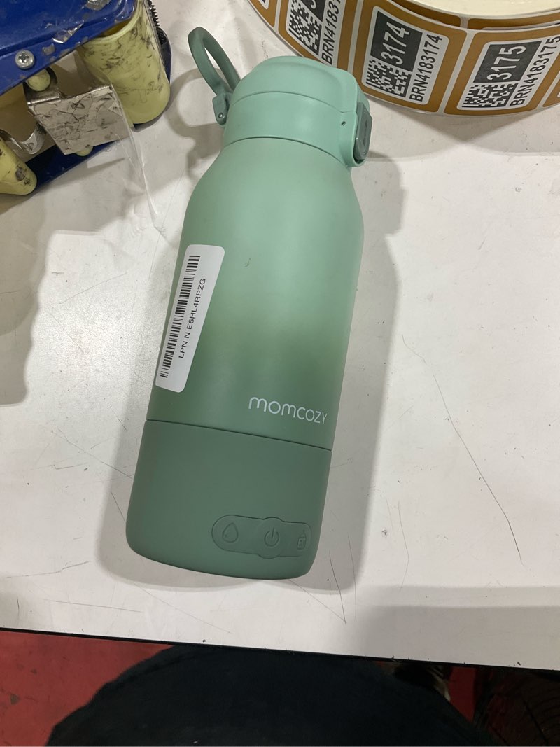 Condition photo showing Good Condition for momcozy portable bottle warmer for travel – dual heating modes for breast milk & water, portable milk warmer with fast heating & long battery life, 17 ounces large capacity to meet your all-day needs gradual change of green
