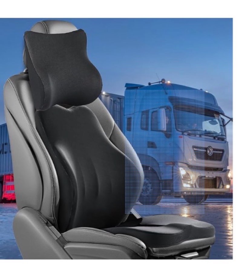 Incomplete))) BALAPET Truck Seat Cushion Set, Memory Foam Truck Seat Cushions for Truck Drivers, Back and Neck Support Set, Truck Driver Accessories