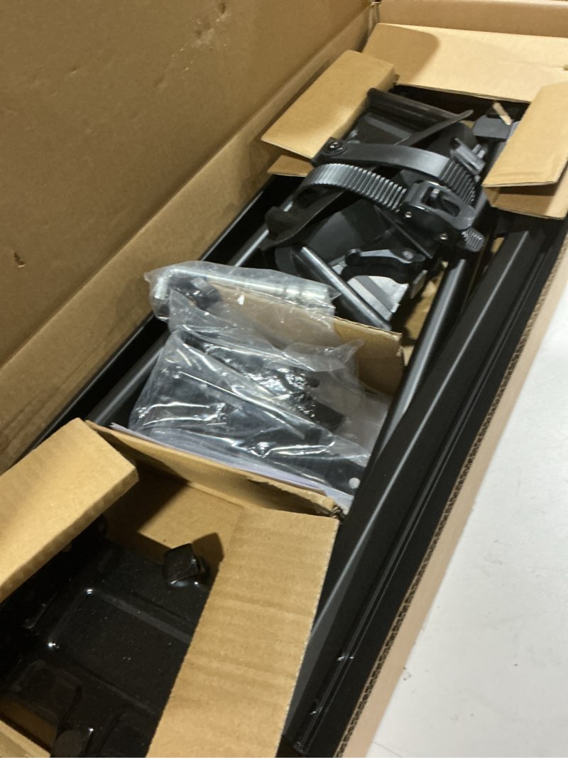 Condition photo showing As Is for roof bike rack mount, foldable upright bicycle carrier, lightweight aluminum bike rack with secure l