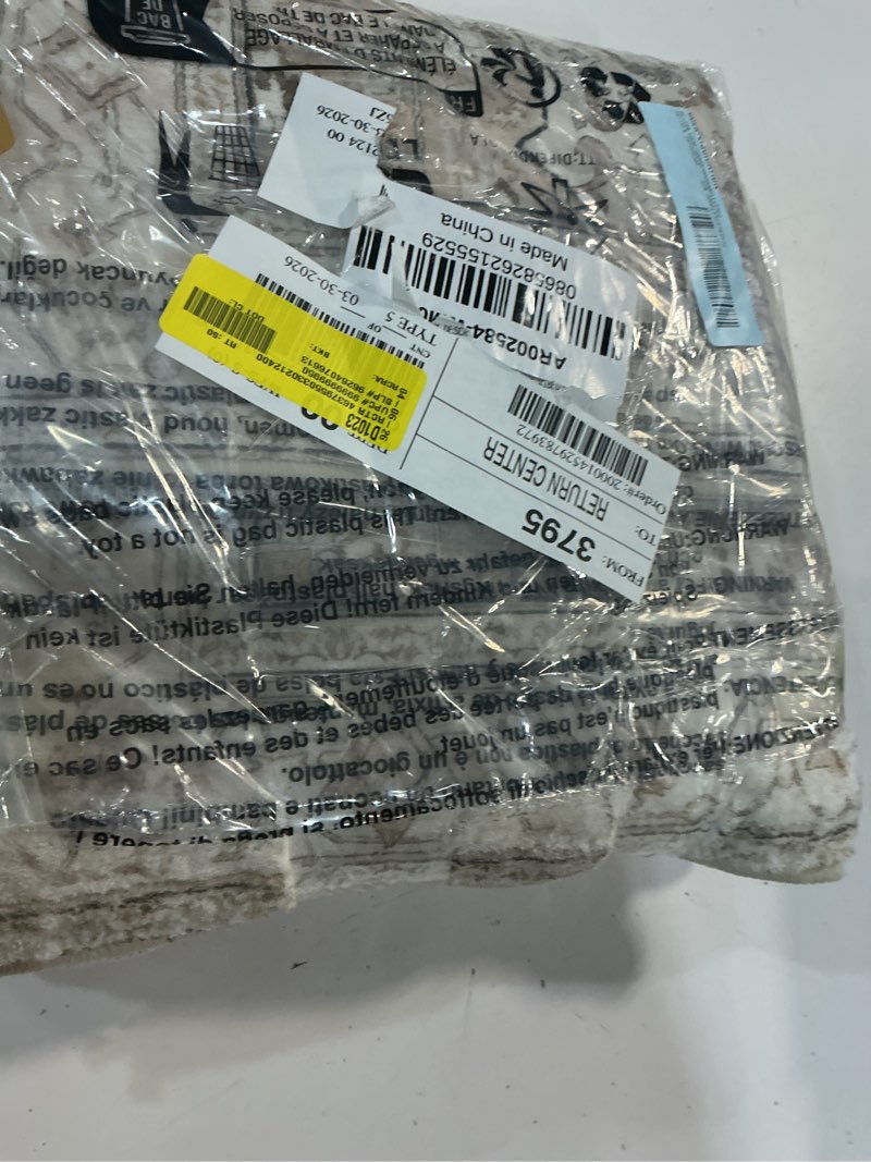 Condition photo showing Good Condition for kuta vintage washable runner rug, 2x6 blue grey beige runners for hallways non-slip kitchen rugs ultra thin soft printed oriental floral floor carpet for laundry bedroom living room nursery 2' x 6' (runner) blue grey beige