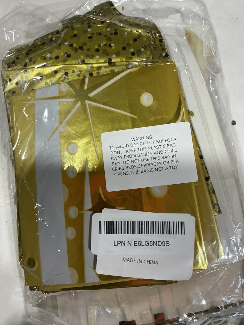 Condition photo showing New/Like New for trgowaul it's my golden birthday decorations for women girls, banner, sash and crown, cake topper, latex balloons fringe curtains, champagne gold happy birthday party supplies gold birthday