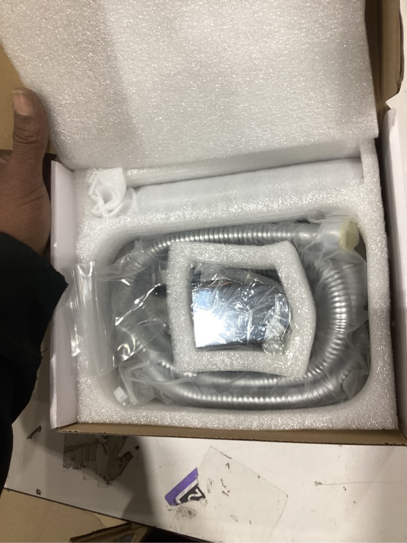 Condition photo showing Good Condition for BESy Chrome Brass 2 In 1 Function Handheld Shower Head Set High Pressure 7 Inch Shower Head High Flow Hand Shower Wand with 59 Inch Hose, Bracket, Chrome Finish Handheld Shower Polished Chrome