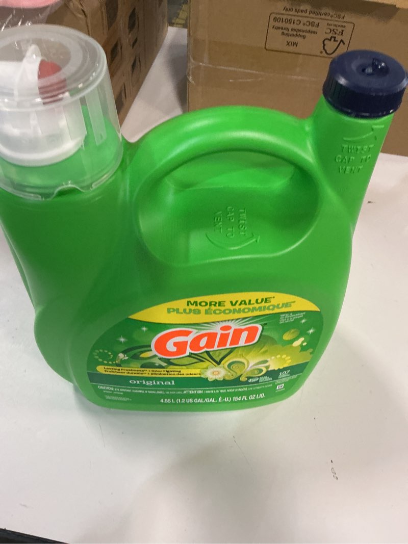 Condition photo showing New/Like New for Gain Liquid Laundry Detergent, Original Scent, 154 oz Bottle