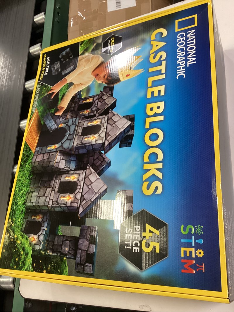 Condition photo showing New/Like New for National Geographic Jumbo Cardboard Building Blocks – 45-Pc. Extra-Thick Cardboard Bricks for Kids, Build a Castle Play House, Indoor Playhouse, Large Building Blocks, Kids Giant Blocks 45 Piece - Castle