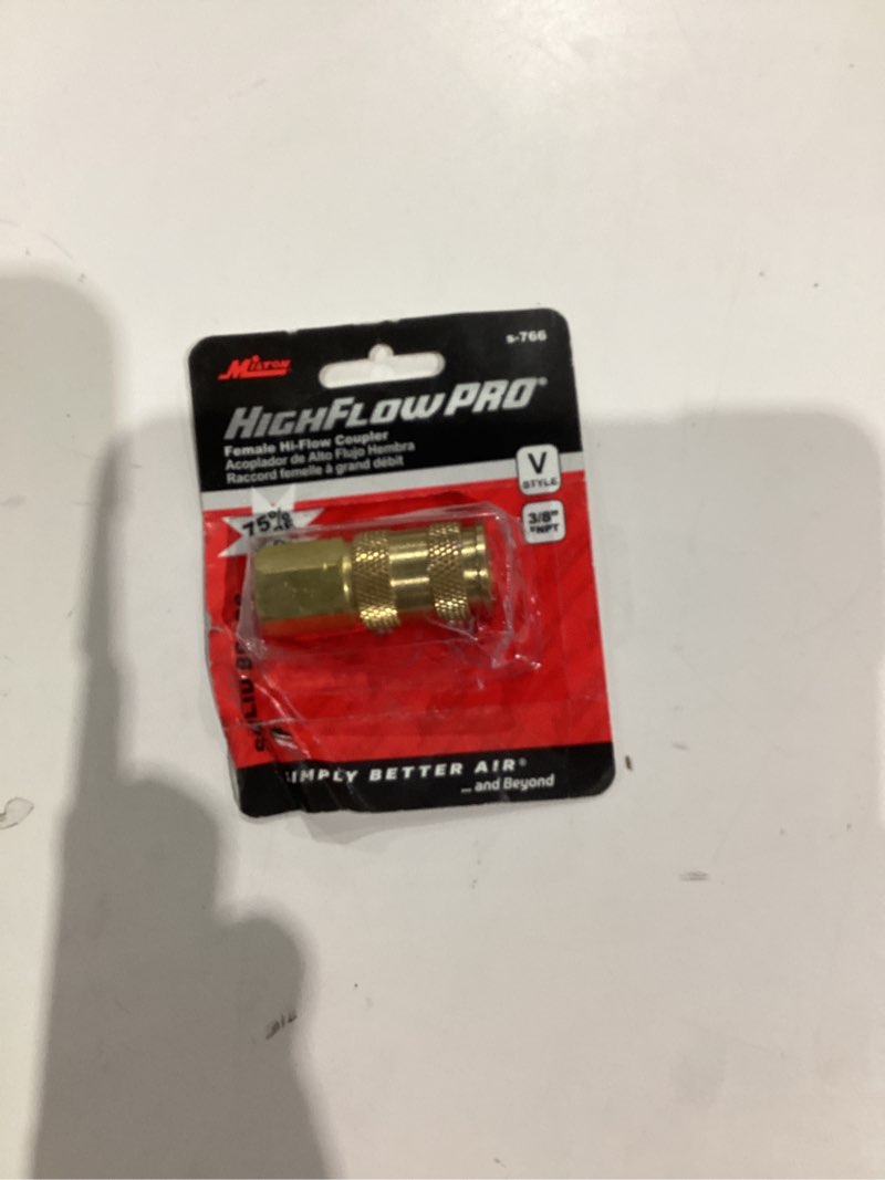 Condition photo showing New/Like New for Milton Industries (S-766) 3/8" FNPT Female V-Style High-Flow Coupler 1 Count (Pack of 1)