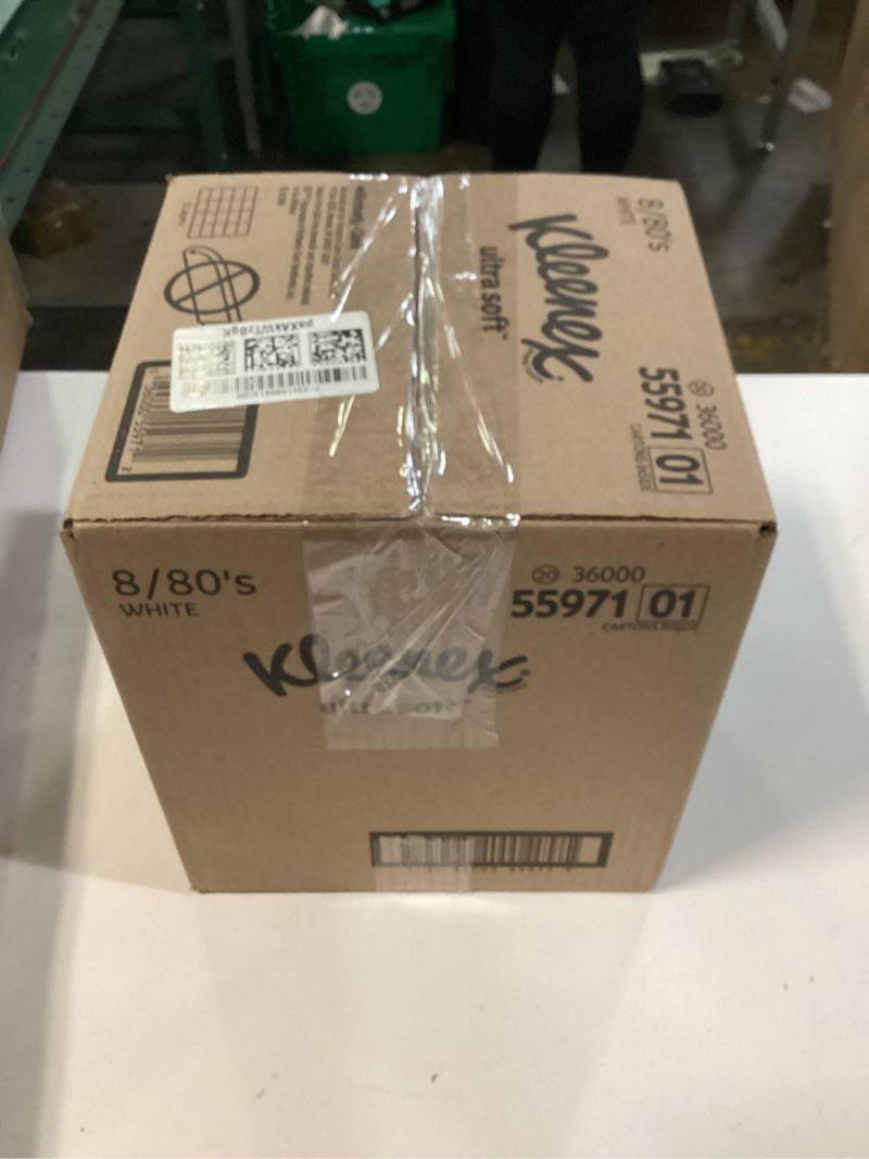 Condition photo showing New/Like New for kleenex ultra soft facial tissues, cube boxes,80 tissues per box,3-ply,packaging may vary,(pack of 16) white 80 tissues (pack of 16)