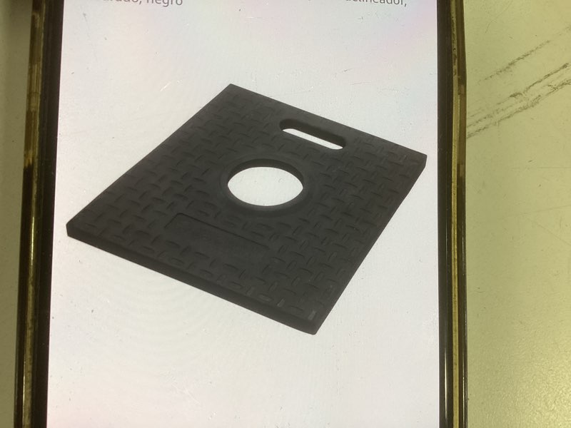 Industrial Rubber Base for Delineator Post, Square, Black 4 pieces 12x12