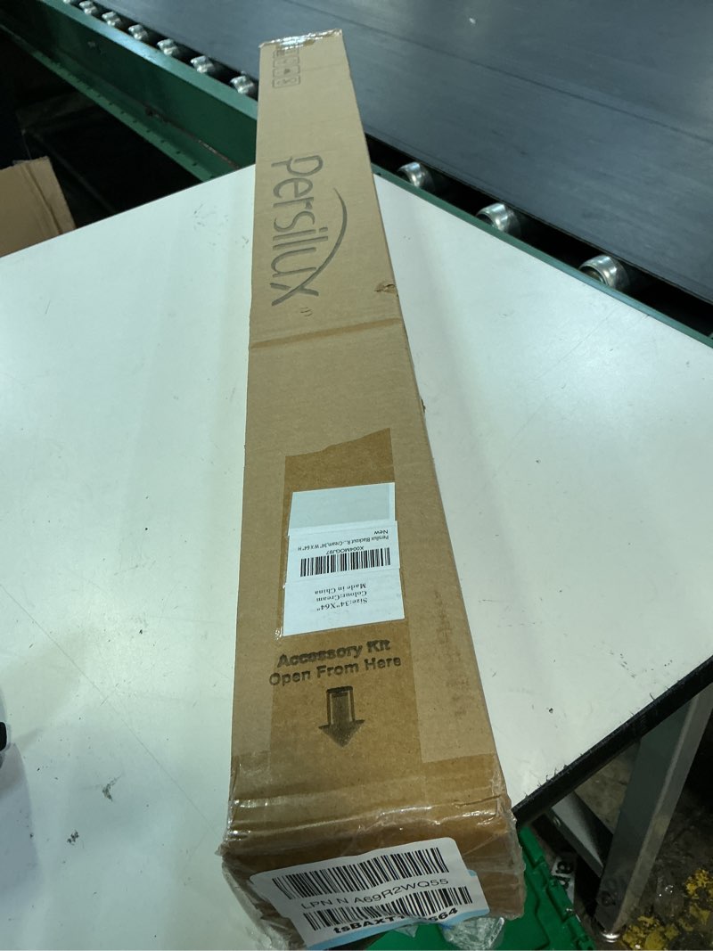 Condition photo showing New/Like New for persilux blackout roller shades for window blinds,cordless,linen fabric,thermal insulated fabric uv protection shades for home,office,bedroom,door,blackout-cream,34" w x 64" h 34"w x 64"h blackout-cream