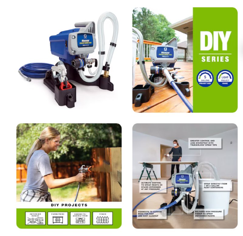 graco magnum project painter plus electric stationary airless paint sprayer