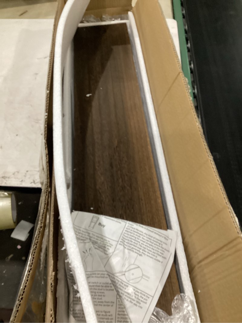 Condition photo showing Good Condition for kultilanda floating shelves 36 inch wall shelf solid wood mounted storage for bedroom living room set of 2, rustic brown wall shelves