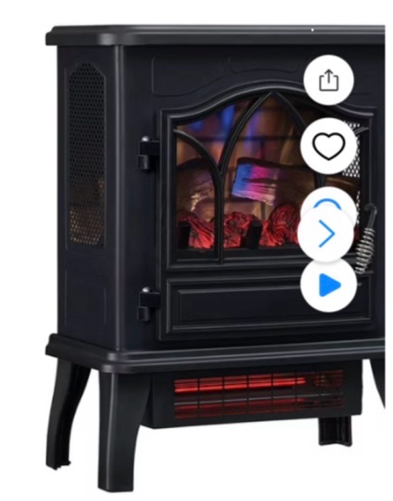 duraflame portable infrared quartz electric fireplace stove heater red
