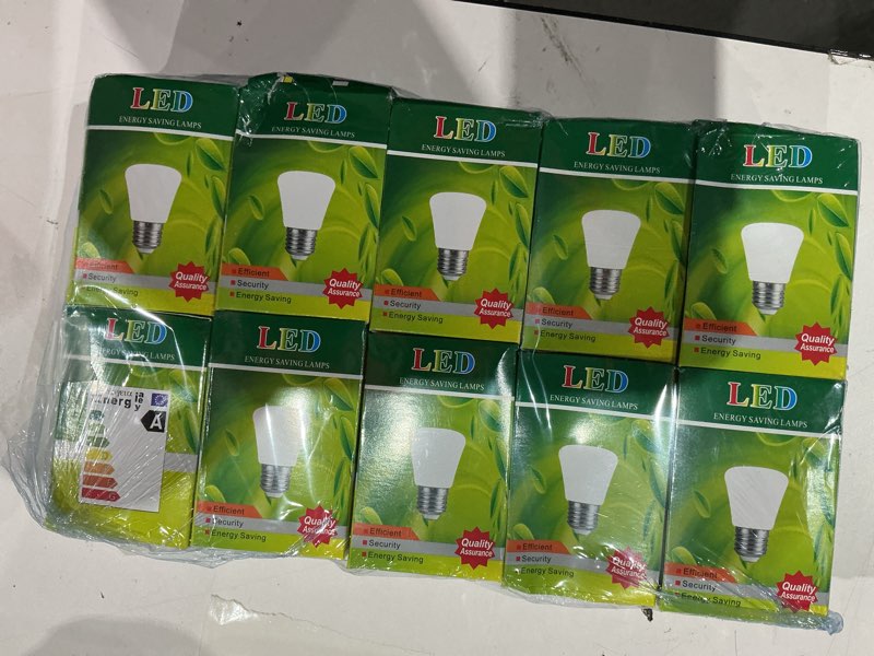 Condition photo showing Good Condition for night light bulb 1 watt led low watt bulbs e26 e27 standard base daylight white 6000k not dimmable g45 energy saving light bulbs 10w equivalent for home bedroom courtyard garden 10pack cool white