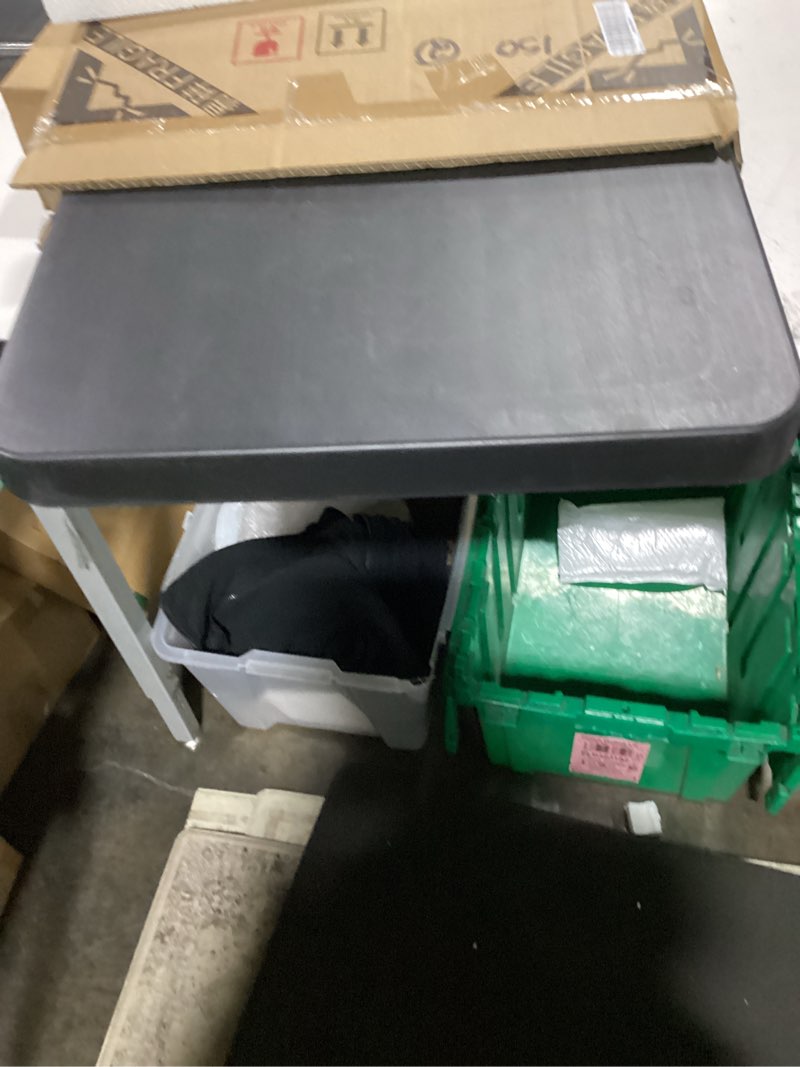 Condition photo showing New/Like New for folding table 2.7ft rectangular all-occasion plastic folding event table for indoor and outdoor, portable desk, camping, durable and stable, hdpe and steel, wide application, black black 2.7ft