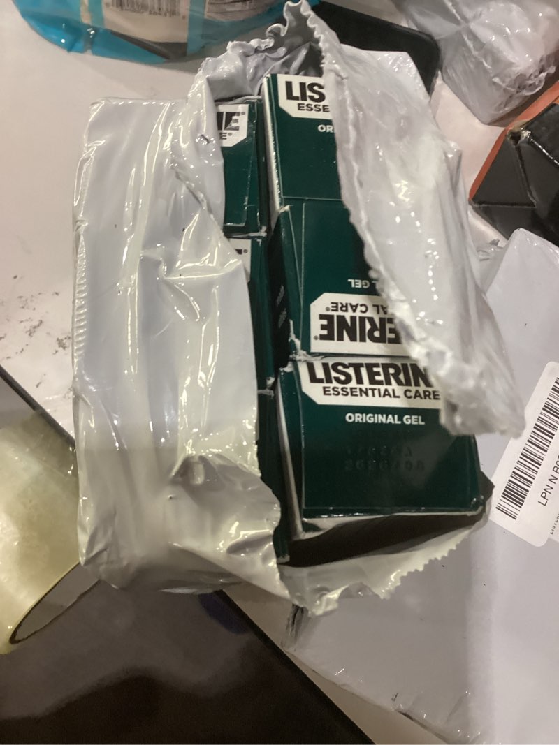 Condition photo showing Good Condition for Listerine Essential Care Toothpaste, Bad Breath Treatment, Cavity Prevention, Fluoride Toothpaste; Powerful Mint Flavor, 4.2 oz, 6 Pack