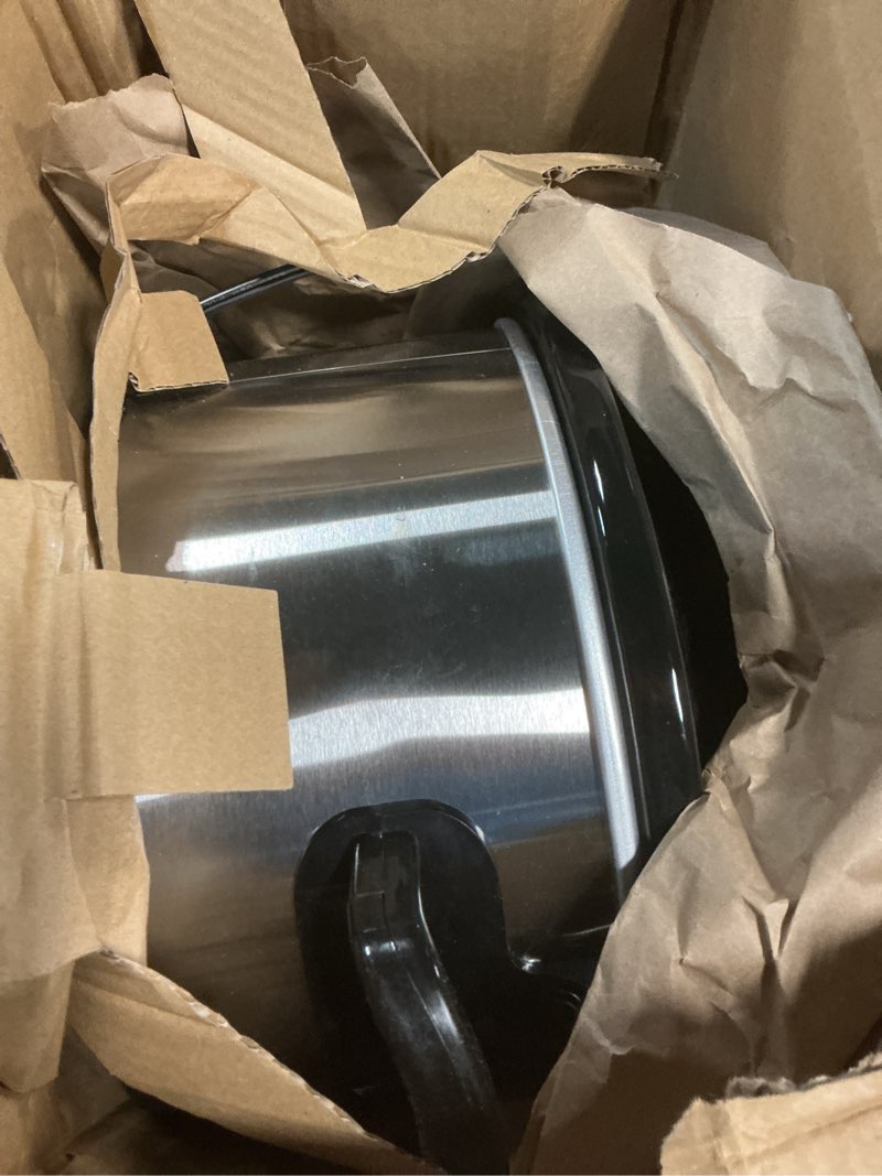 Condition photo showing As Is for crock-pot sccpvl600s cook' n carry 6-quart oval manual portable slow cooker, silver