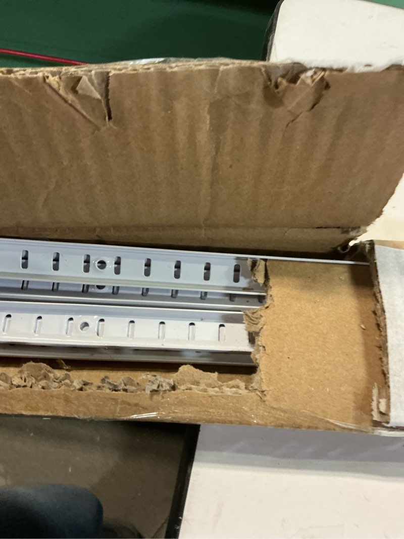 Condition photo showing Good Condition for Adjustable Shelf Bracket 40 Inch 8 Pack Shelf White Pilaster Strips Shelf Rail Shelf Track Adjustable Wall Shelves Shelf Standards and Supports for Cabinet Closet Organization