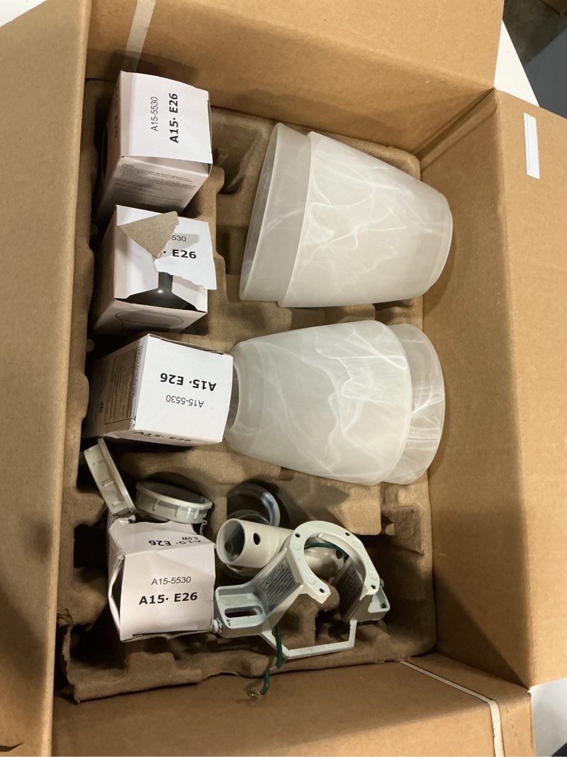 Condition photo showing As Is for harbor breeze 10-in 4-light white led ceiling fan light kit