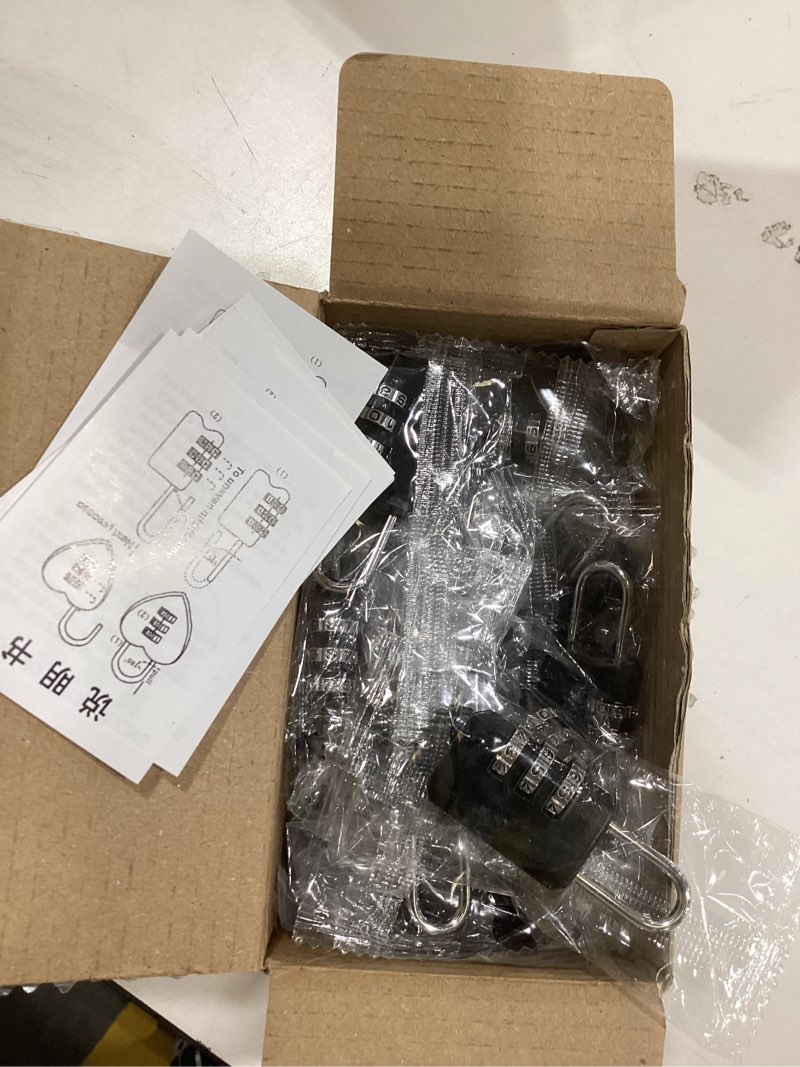 Condition photo showing Good Condition for chumia 32 pack 3 digit combination lock small combo locks waterproof luggage number padlock for backpack suitcases traveling toolbox school gym employee locker