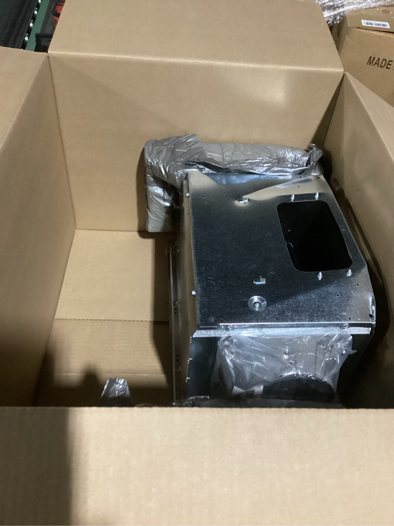 Condition photo showing As Is for Broan- NuTone PM400SS Custom Cabinet Built-in 3-Speed Power Pack Insert with LED Lighting and 450 Max Blower CFM, 21-Inch, Stainless Steel 21-Inch, Voice Control