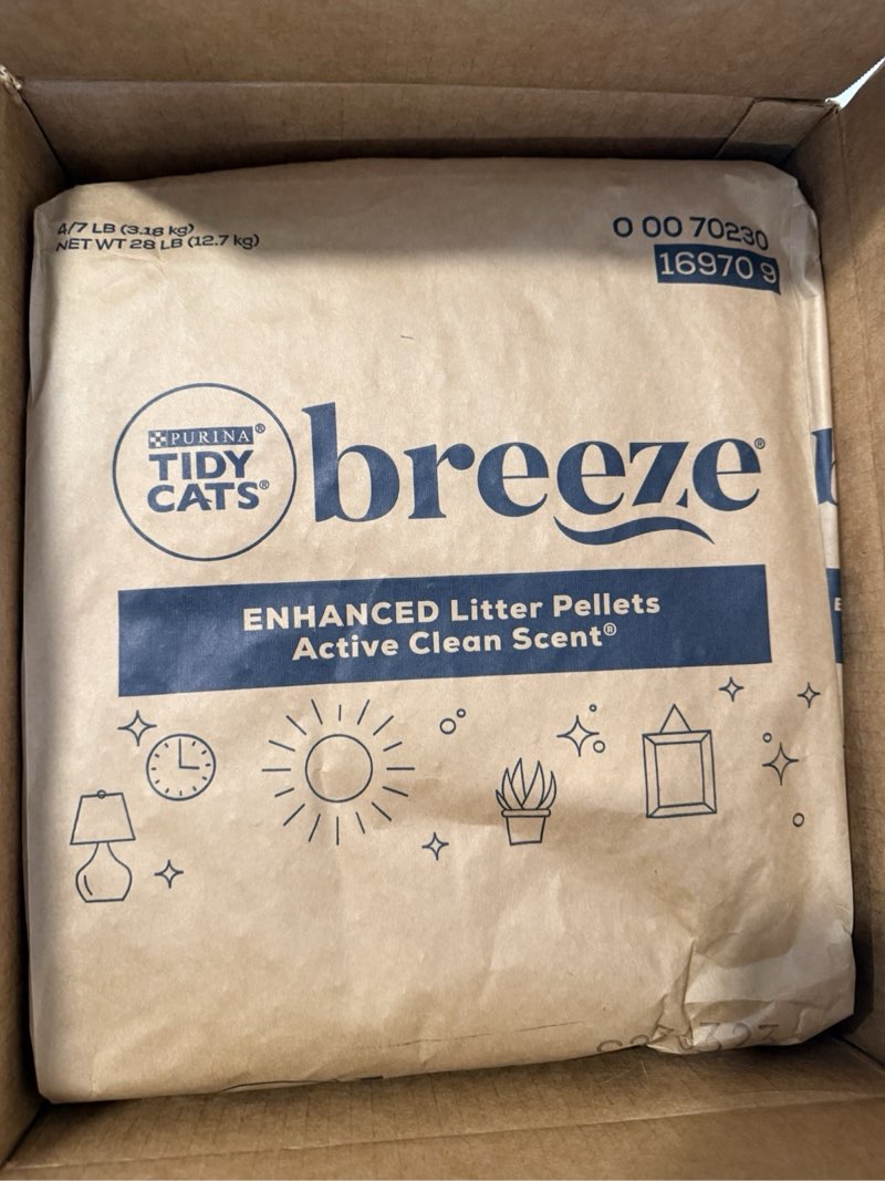 Purina Tidy Cats Breeze Enhanced Litter Pellets Active Clean Scent 4/7 lb