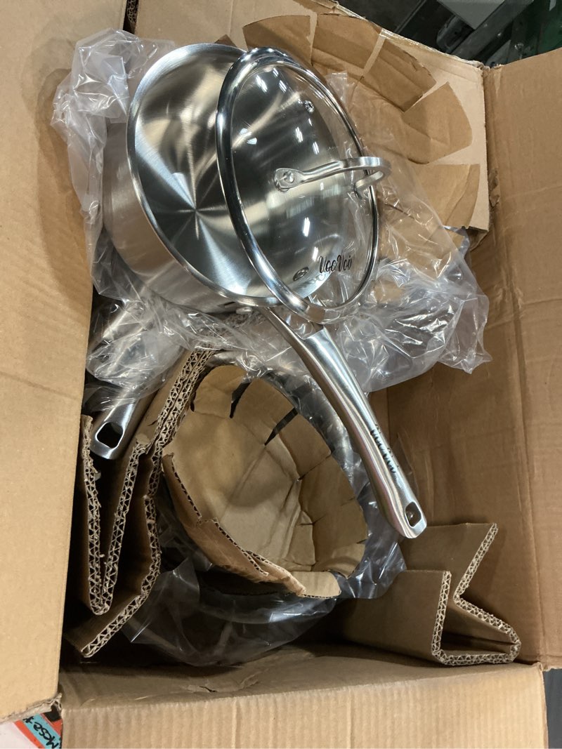 Condition photo showing New/Like New for stainless steel cookware set,tir-ply pots and pans set,13 pcs stainless steel in