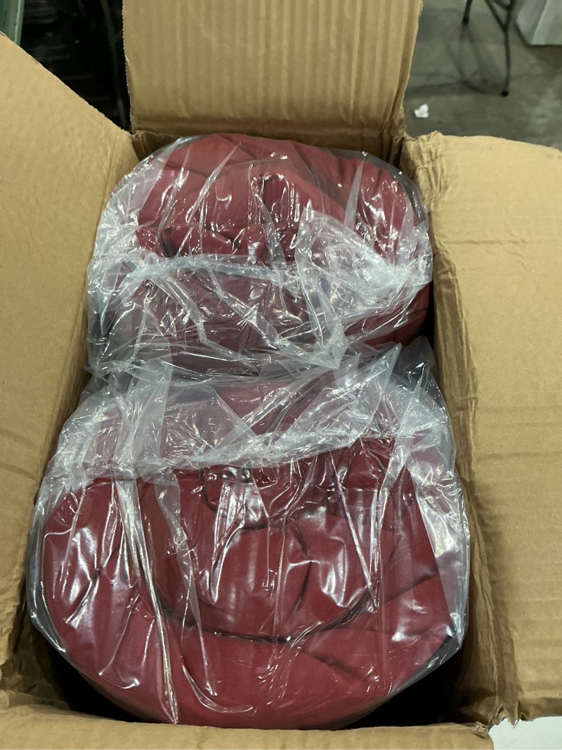 Condition photo showing Good Condition for qilloway outdoor seat/back chair cushion tufted pillow, spring/summer seasonal replacement cushions - set of 2 (red)