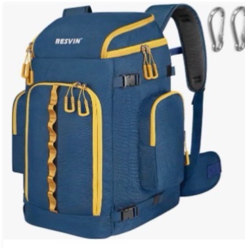 resvin ski boot bag, 65l durable travel backpack, 1684d nylon waterproof snowboard boot bag, skiing 