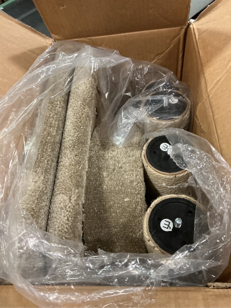 Condition photo showing Good Condition for amazon basics cat tree - indoor cat & kittens multi-level climbing activity tower with scratching posts, medium (31.5"h) - beige