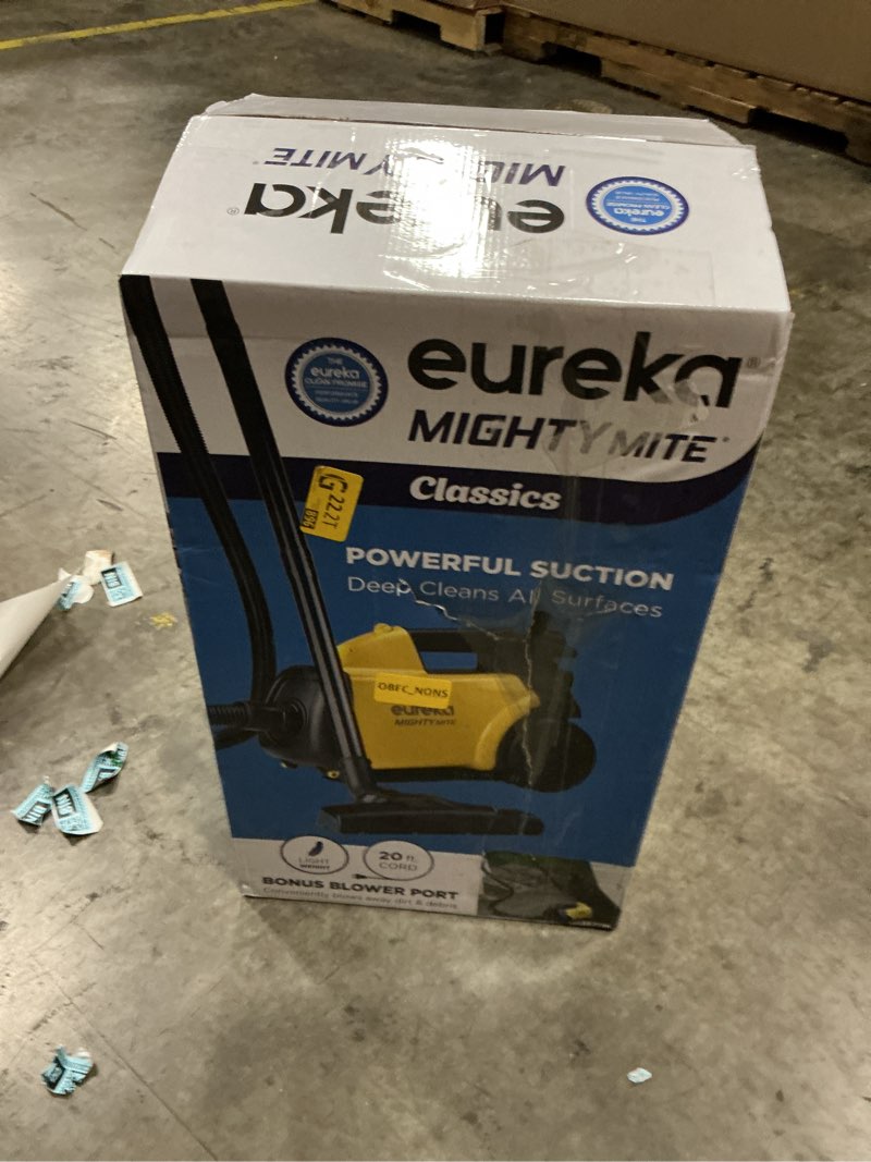 Condition photo showing New/Like New for eureka 3670m canister cleaner, lightweight powerful vacuum for carpets and hard floors, w/ 5bags,yellow yellow 3670m with 5 bags