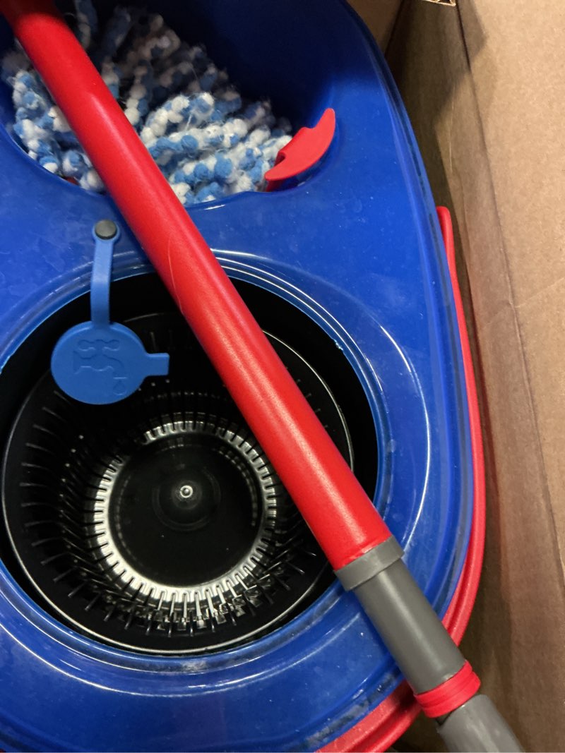 Condition photo showing As Is for O-Cedar RinseClean Spin Mop & Bucket System | Clean with Water | Removes 99% of Bacteria Plastic Rinseclean Spin Mop & Bucket Cleaning System