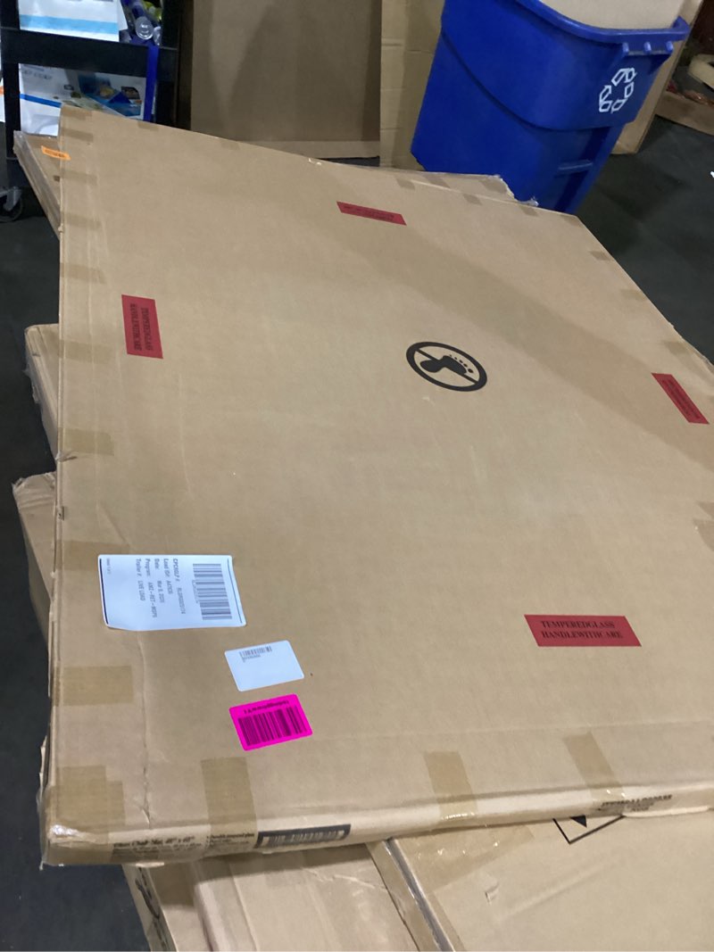 Condition photo showing New/Like New for Lorell Tempered Glass Chairmat, 48" Width x 60" Depth x 0.25" Thickness, Clear, 1 Each Rectangular 48" x 60"