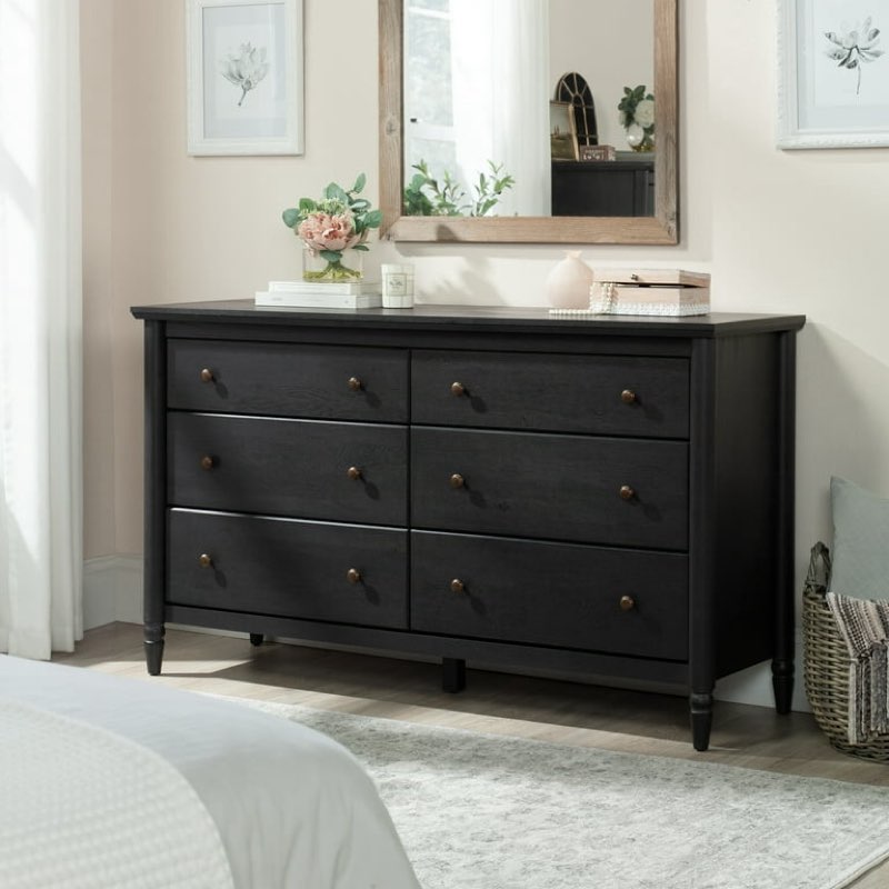 (Incomplete box 1 of 2)) My Texas House Monroe 6-Drawer Dresser, Raven Black Oak Finish