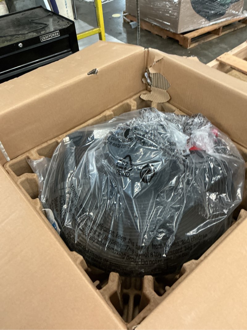 Condition photo showing Good Condition for harbor breeze valdosta 20-in outdoor black with black blades cage ceiling fan without light - remote included ( 3 -blade )
