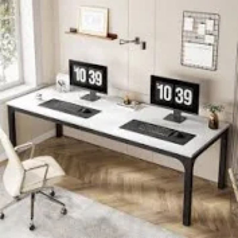 pallas 78.74'' extra long double computer desk for workstation