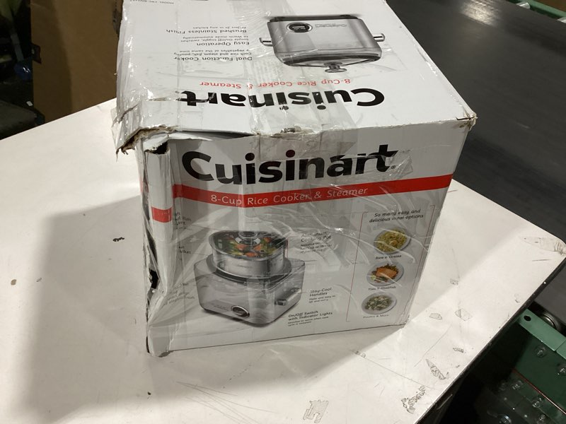 Condition photo showing As Is for Cuisinart 8-Cup Rice Cooker, Silver, CRC-800NAS