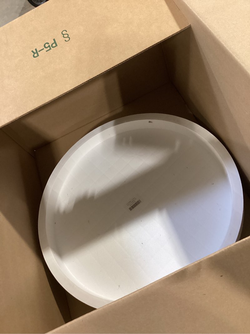 Condition photo showing Good Condition for 20.5 inch planter caddies rolling saucer caddy with wheels, heavy duty wheeled stand for potted plant, round coaster roller base tray with casters, flower pot dolly holder for indoor outdoor 20.5" white